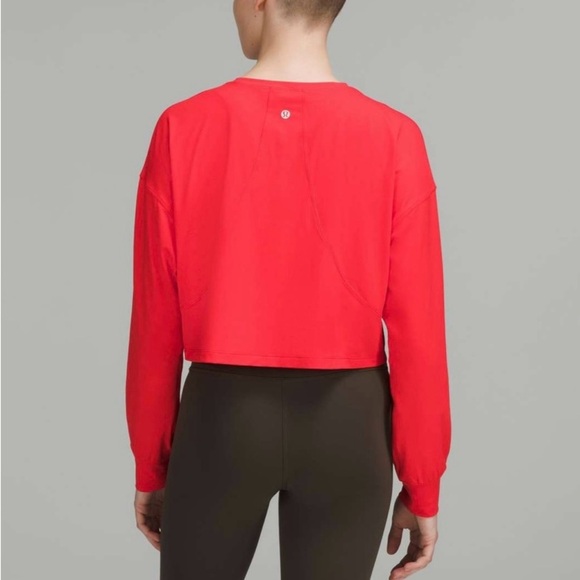 Lululemon Muscle Love Long-Sleeve Shirt Motif in Love Red Size 8* - Picture 4 of 11